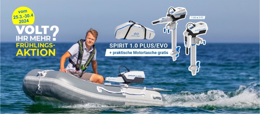 beim Kauf eines Spirit 1.0 PLUS oder Evo kostenfrei die Spirit Motortasche im Wert von 99 € dazu.