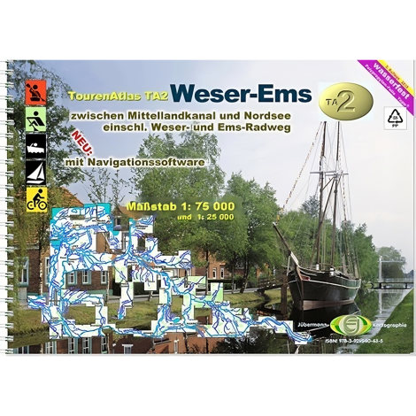 Jübermann-Verlag TA2 Touren Atlas TA2 Weser-Ems